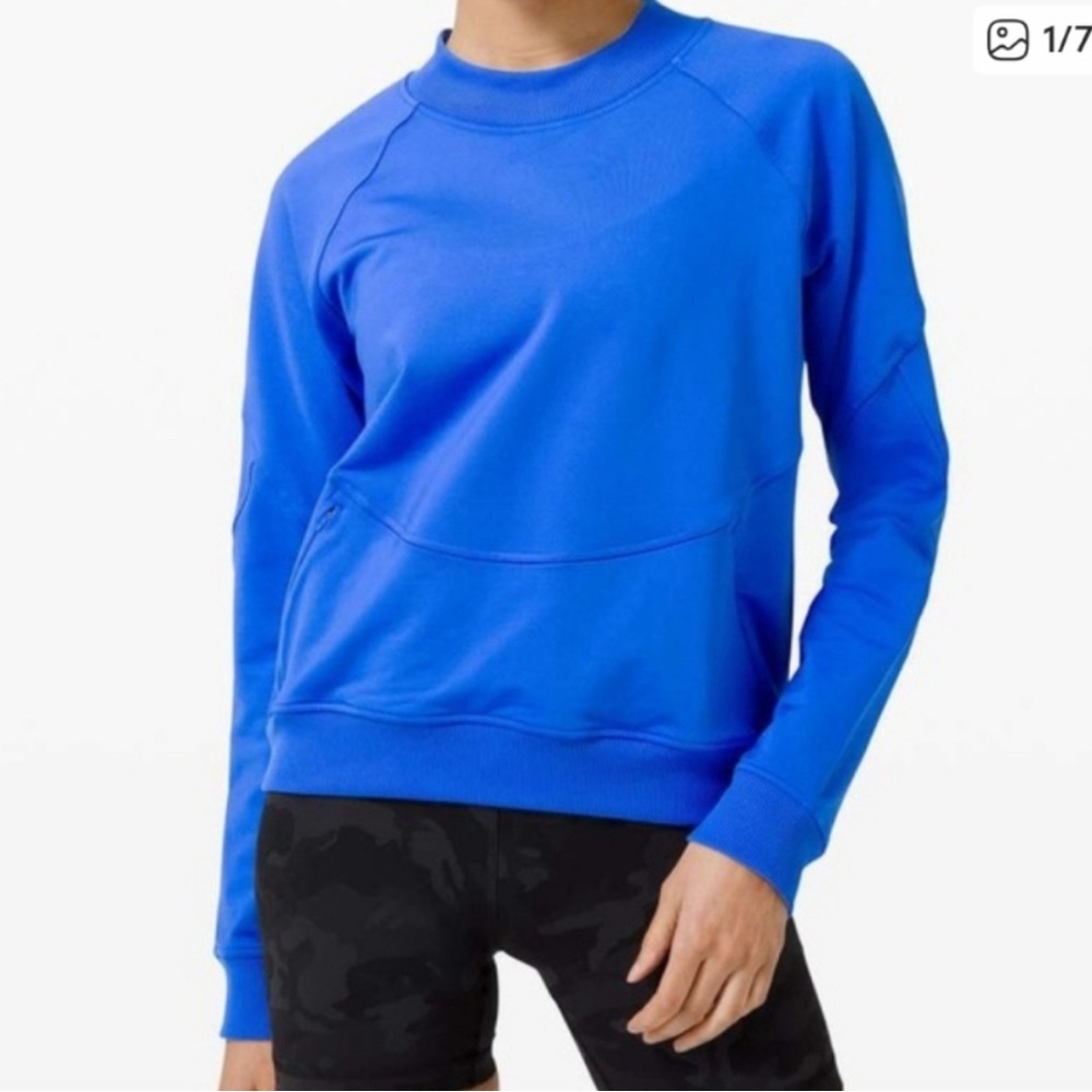 lululemon athletica navy Blue Crewneck Sweatshirt